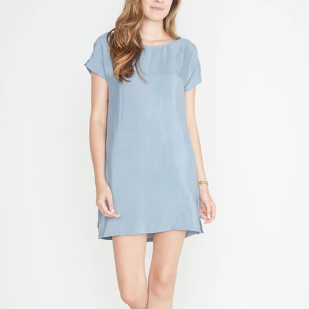 Marine Layer Satin Cupro Shift Dress Sz S EUC